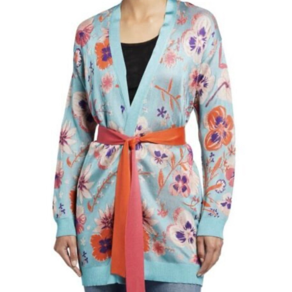 FUZZI Floral Cardigan